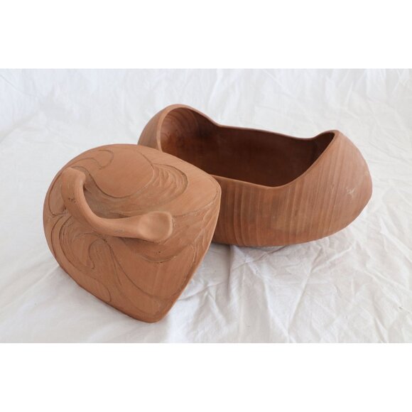 Vintage 1977 Kona Hawaii "The Pottery, LTD" Clay Cooker Signed Handmade - Picture 2 of 4